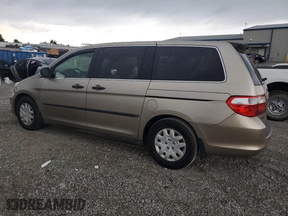 2005 Honda Odyssey LX with VIN 5FNRL382X5B107510, listed as a Copart auction lot 59554905 with 124,393 mi miles and Salvage title. Bid and sale history available at DreamBid. Image 2.