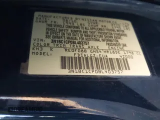 2011 Nissan Versa 1.8 S with VIN 3N1BC1CP0BL403757, listed as a IAAI auction lot 41437726 with 154,834 mi miles. Bid and sale history available at carsss.com. Image 9.