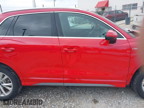 2023 Audi Q3 S line Premium with VIN WA1DECF3XP1068746, listed as a IAAI auction lot 41807775 with 38,993 mi miles and . Bid and sale history available at DreamBid. Image 14.
