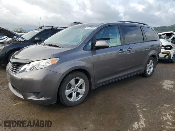 2012 Toyota Sienna LE AAS with VIN 5TDKK3DCXCS205335, listed as a Copart auction lot 51278835 with 112,618 mi miles and Salvage Title. Bid and sale history available at carsss.com. Image 1.