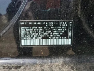 2021 Volkswagen Golf TSI with VIN 3VWW57AU6MM006701, listed as a Copart auction lot 48742185 with 50,114 mi miles and Salvage Title. Bid and sale history available at carsss.com. Image 14.