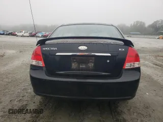2008 Kia Spectra EX with VIN KNAFE121085574858, listed as a Copart auction lot 72017074 with 225,280 mi miles and Salvage Title. Bid and sale history available at carsss.com. Image 6.