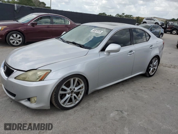 2006 Lexus IS 350 with VIN JTHBE262165010187, listed as a Copart auction lot 60073125 with 174,635 mi miles and Salvage title. Bid and sale history available at DreamBid. Image 1.