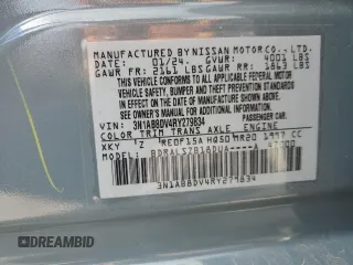 2024 Nissan Sentra SR with VIN 3N1AB8DV4RY279834, listed as a Copart auction lot 53889455 with 5,901 mi miles and Salvage title. Bid and sale history available at DreamBid. Image 12.