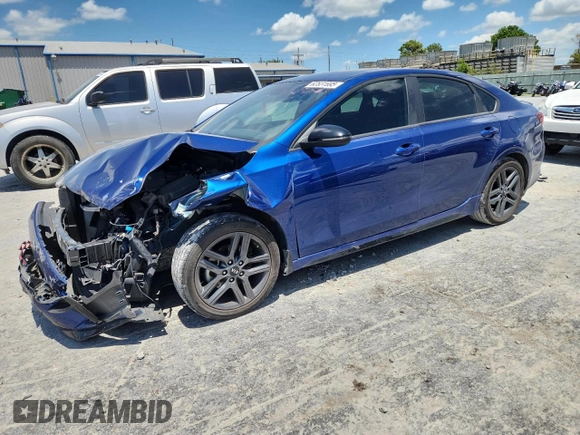 2021 Kia Forte GT-Line with VIN 3KPF34AD1ME342001, listed as a Copart auction lot 62531695 with 40,448 mi miles and Salvage title. Bid and sale history available at DreamBid. Image 1.