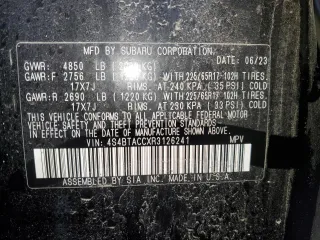 2024 Subaru Outback Premium с VIN 4S4BTACCXR3126241, выставлен на аукционе Copart как лот 57057925 с пробегом 25 378 миль миль и Списание • Salvage title. История ставок и продаж доступна на DreamBid. Изображение 12.