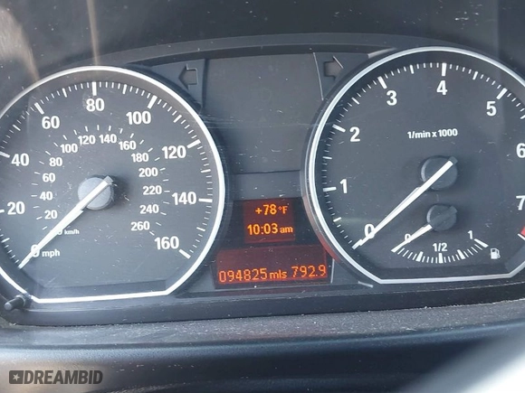 2011 BMW 1 Series 128i with VIN WBAUL7C52BVM80067, listed as a IAAI auction lot 41848583 with 94,825 mi miles. Bid and sale history available at carsss.com. Image 7.