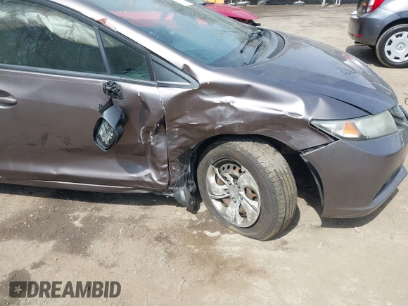 2013 Honda Civic LX with VIN 19XFB2F56DE291491, listed as a IAAI auction lot 41947866 with Not Provided miles and . Bid and sale history available at DreamBid. Image 6.