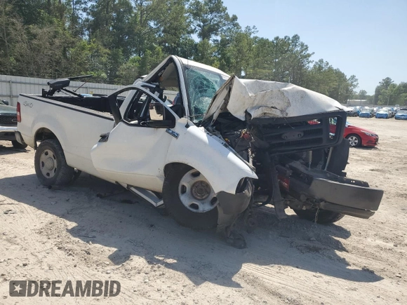 2005 Ford F-150 XL with VIN 1FTRF14565NC06306, listed as a Copart auction lot 57240975 with Not provided miles and Non repairable. Bid and sale history available at DreamBid. Image 4.
