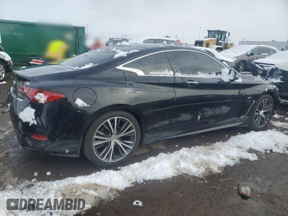 2017 Infiniti Q60 Premium with VIN JN1CV7EL4HM320567, listed as a Copart auction lot 79455314 with 74,043 mi miles and Salvage title. Bid and sale history available at DreamBid. Image 3.