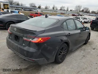 2025 Toyota Camry LE with VIN 4T1DAACK8SU067566, listed as a Copart auction lot 44166615 with 8,598 mi miles and Salvage Title. Bid and sale history available at carsss.com. Image 3.