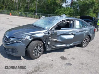 2024 Volkswagen Jetta S with VIN 3VW5M7BU2RM074403, listed as a IAAI auction lot 42215635 with 2,483 mi miles and . Bid and sale history available at DreamBid. Image 17.