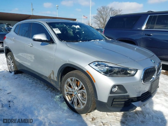 2018 BMW X2 xDrive28i with VIN WBXYJ5C33JEF82446, listed as a IAAI auction lot 41260076 with 50,278 mi miles. Bid and sale history available at carsss.com. Image 1.