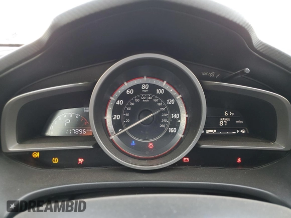 2015 Mazda 3 i Sport with VIN 3MZBM1K72FM197155, listed as a Copart auction lot 82616334 with 117,896 mi miles and Salvage Title. Bid and sale history available at DreamBid. Image 8.