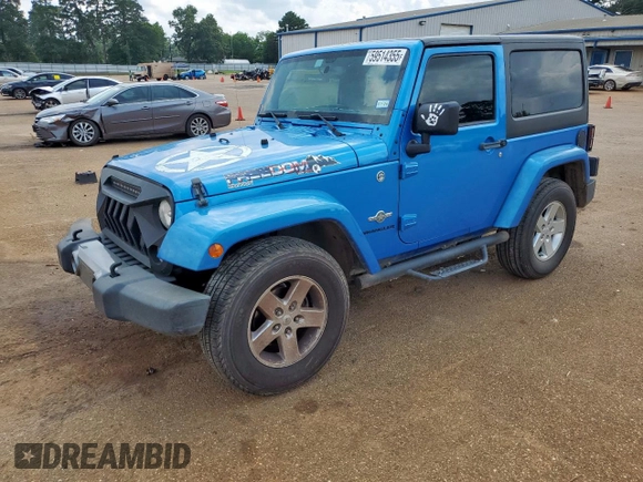 2014 Jeep Wrangler Sport z VIN 1C4AJWAG9EL235728, wystawiony jako Copart lot #59514355 z przebiegiem 66 928 mil mil oraz Szkoda całkowita • Salvage title. Historia ofert i sprzedaży dostępna na DreamBid. Obrazek 1.