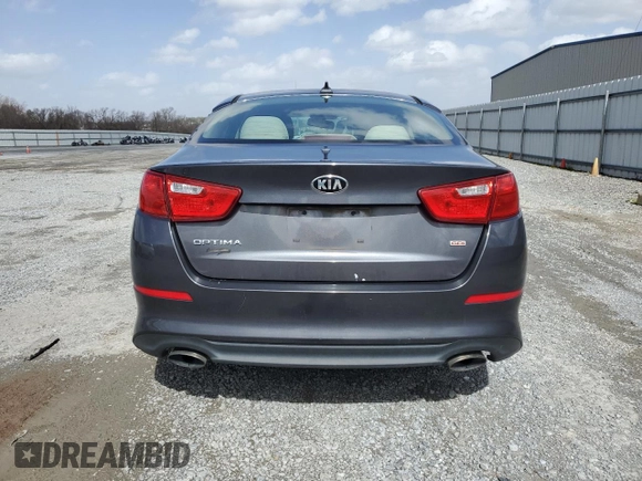 2015 Kia Optima LX with VIN KNAGM4A70F5636996, listed as a Copart auction lot 47571015 with 141,234 mi miles and Salvage Title. Bid and sale history available at carsss.com. Image 6.