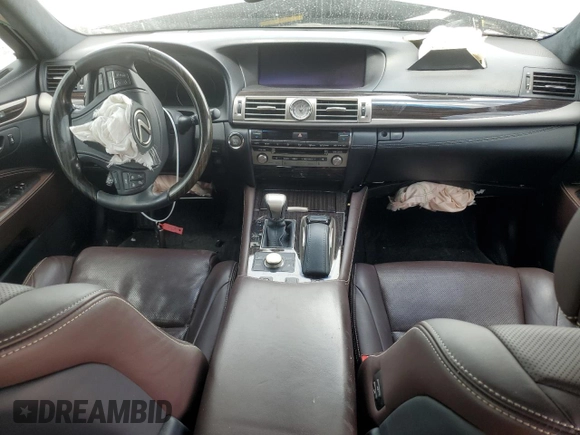 2017 Lexus LS 460 with VIN JTHBL5EFXH5145375, listed as a Copart auction lot 60652145 with 67,062 mi miles and Salvage title. Bid and sale history available at DreamBid. Image 8.