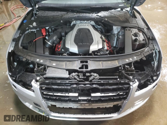 2015 Audi A8 with VIN WAUJGAFD1FN011100, listed as a Copart auction lot 49166055 with 38,575 mi miles and Salvage title. Bid and sale history available at DreamBid. Image 11.