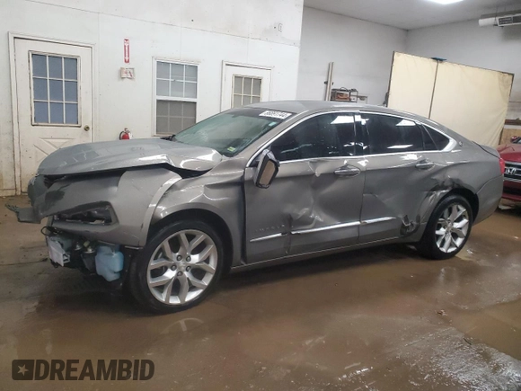 2018 Chevrolet Impala Premier with VIN 2G1125S39J9110015, listed as a Copart auction lot 86891744 with 124,108 mi miles and Salvage Title. Bid and sale history available at DreamBid. Image 1.