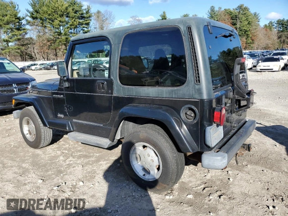 2002 Jeep Wrangler Sahara with VIN 1J4FA59S42P726814, listed as a Copart auction lot 80045514 with 197,196 mi miles and Clean Title. Bid and sale history available at carsss.com. Image 2.