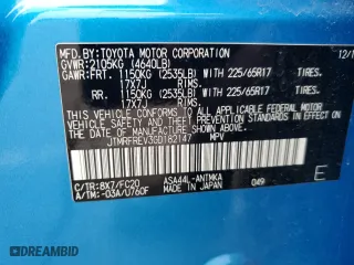 2016 Toyota RAV4 XLE with VIN JTMRFREV3GD182147, listed as a Copart auction lot 52833195 with 69,256 mi miles and Salvage Title. Bid and sale history available at carsss.com. Image 15.