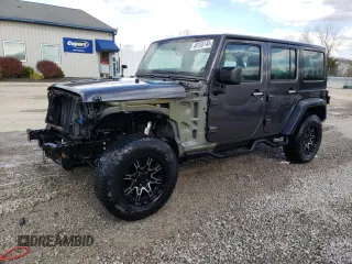 2018 Jeep Wrangler Unlimited Sport S with VIN 1C4BJWDG8JL814090, listed as a Copart auction lot 49155145 with 74,875 mi miles and Salvage Title. Bid and sale history available at DreamBid. Image 1.