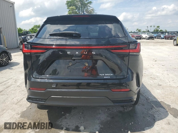 2024 Lexus NX 350h Premium with VIN 2T2GKCEZ5RC023130, listed as a Copart auction lot 55569605 with 22,705 mi miles and Salvage title. Bid and sale history available at DreamBid. Image 6.