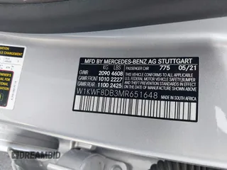 2021 Mercedes-Benz C 300 с VIN W1KWF8DB3MR651648, выставлен на аукционе IAAI как лот 42598403 с пробегом 95 609 миль миль и . История ставок и продаж доступна на DreamBid. Изображение 9.