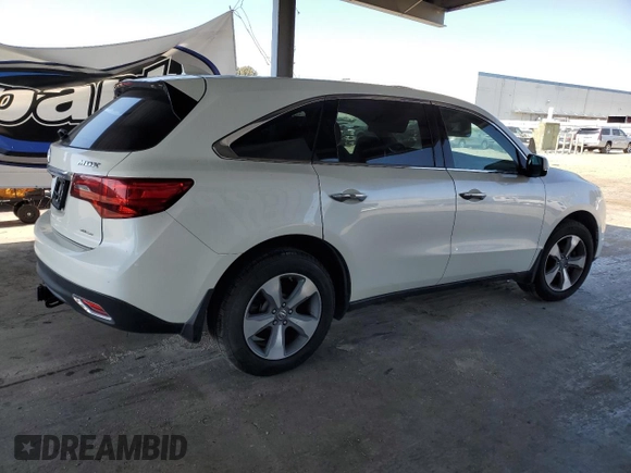 2016 Acura MDX with VIN 5FRYD4H21GB017596, listed as a Copart auction lot 60732925 with Not provided miles and Salvage title. Bid and sale history available at DreamBid. Image 3.