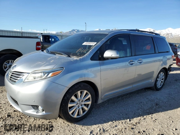 2017 Toyota Sienna XLE Auto Access Seat with VIN 5TDYZ3DC9HS828653, listed as a Copart auction lot 50090315 with 76,894 mi miles and Salvage Title. Bid and sale history available at carsss.com. Image 1.