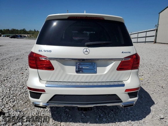 2015 Mercedes-Benz GL-Class GL 550 with VIN 4JGDF7DE9FA467835, listed as a Copart auction lot 54490825 with 0 mi miles and Salvage Title. Bid and sale history available at carsss.com. Image 6.