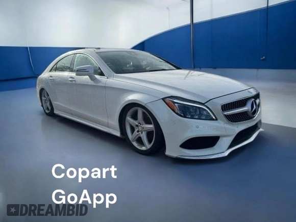 2015 Mercedes-Benz CLS 400 with VIN WDDLJ6HB8FA133567, listed as a Copart auction lot 48635315 with 114,576 mi miles and Clean title. Bid and sale history available at DreamBid. Image 1.