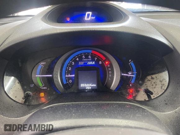 2010 Honda Insight LX with VIN JHMZE2H59AS032860, listed as a Copart auction lot 60861945 with 253,444 mi miles and Clean title. Bid and sale history available at DreamBid. Image 8.
