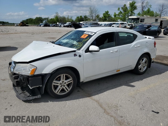 2012 Dodge Avenger SXT with VIN 1C3CDZCB5CN161720, listed as a Copart auction lot 54502795 with 47,307 mi miles and Clean Title. Bid and sale history available at carsss.com. Image 1.
