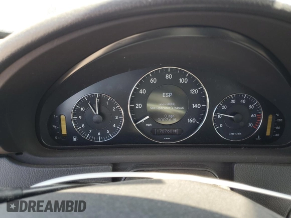 2005 Mercedes-Benz CLK 320 with VIN WDBTK65G35T046524, listed as a Copart auction lot 59342025 with 170,760 mi miles and Salvage title. Bid and sale history available at DreamBid. Image 9.