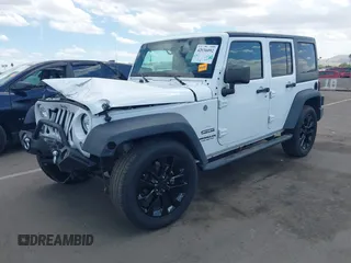 2017 Jeep Wrangler Unlimited Sport with VIN 1C4BJWDG6HL711082, listed as a IAAI auction lot 42036092 with 52,400 mi miles. Bid and sale history available at carsss.com. Image 2.