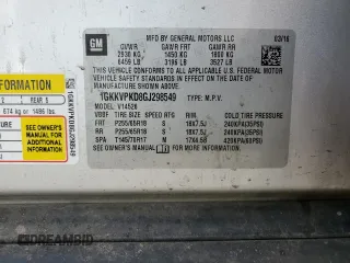 2016 GMC Acadia SLE z VIN 1GKKVPKD8GJ298549, wystawiony jako Copart lot #51757575 z przebiegiem 104 053 mil mil oraz Szkoda całkowita • Salvage title. Historia ofert i sprzedaży dostępna na DreamBid. Obrazek 13.