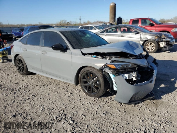 2025 Honda Civic Sport with VIN 2HGFE2F51SH529628, listed as a Copart auction lot 49619945 with Not provided miles and Salvage title. Bid and sale history available at DreamBid. Image 4.