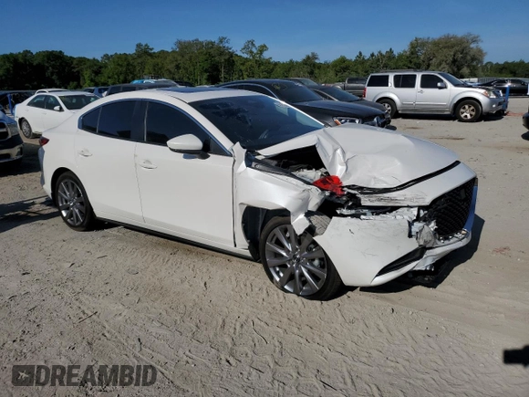 2025 Mazda 3 S Preferred with VIN JM1BPACM9S1764810, listed as a Copart auction lot 55268805 with Not provided miles and Salvage title. Bid and sale history available at DreamBid. Image 4.