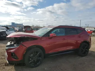 2021 Chevrolet Blazer RS z VIN 3GNKBKRS8MS554301, wystawiony jako Copart lot #51752175 z przebiegiem 60 475 mil mil oraz Szkoda całkowita • Salvage title. Historia ofert i sprzedaży dostępna na DreamBid. Obrazek 1.