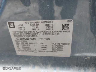 2014 GMC Sierra 1500 SLT with VIN 1GTV2VEC4EZ166217, listed as a IAAI auction lot 41866620 with 86,571 mi miles. Bid and sale history available at carsss.com. Image 9.