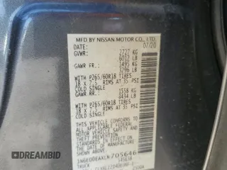 2020 Nissan Frontier SV with VIN 1N6ED0EAXLN705646, listed as a Copart auction lot 57971295 with 23,829 mi miles and Salvage title. Bid and sale history available at DreamBid. Image 12.