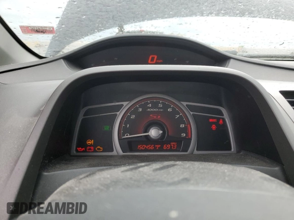 2007 Honda Civic Si with VIN 2HGFG21577H705283, listed as a Copart auction lot 55724755 with 150,456 mi miles and Clean Title. Bid and sale history available at DreamBid. Image 9.