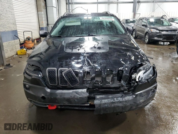 2019 Jeep Cherokee Trailhawk Elite with VIN 1C4PJMBX9KD461643, listed as a Copart auction lot 46308055 with 84,009 mi miles and Salvage Title. Bid and sale history available at carsss.com. Image 5.