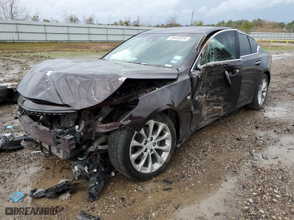 2022 Cadillac CT5 Premium Luxury with VIN 1G6DN5RK5N0111092, listed as a Copart auction lot 86408354 with 0 mi miles and Salvage Title. Bid and sale history available at carsss.com. Image 1.