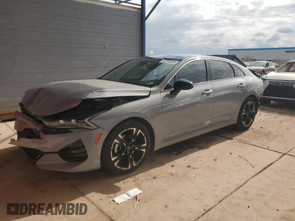 2022 Kia K5 GT-Line with VIN 5XXG64J22NG105410, listed as a Copart auction lot 43160525 with 51,158 mi miles and Salvage Title. Bid and sale history available at carsss.com. Image 1.