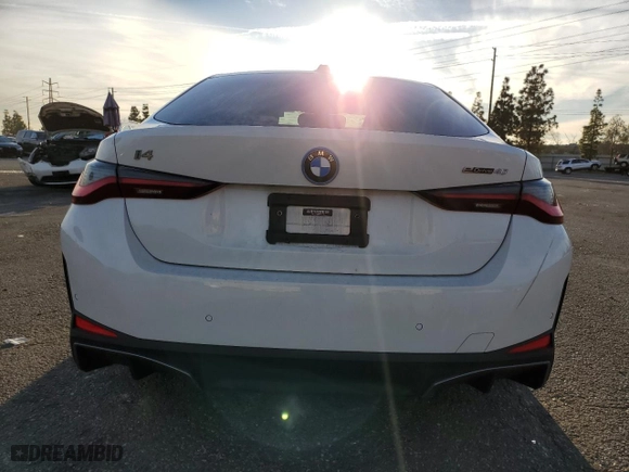 2023 BMW i4 eDrive40 with VIN WBY73AW09PFN97156, listed as a Copart auction lot 82607573 with 8,652 mi miles. Bid and sale history available at carsss.com. Image 6.