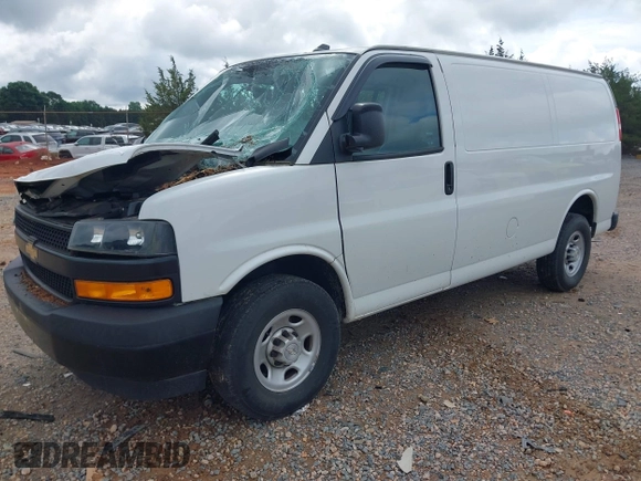 2019 Chevrolet Express Cargo with VIN 1GCWGAFG7K1372805, listed as a IAAI auction lot 42428224 with 23,949 mi miles and . Bid and sale history available at DreamBid. Image 2.