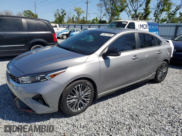 2023 Kia Forte GT-Line with VIN 3KPF54ADXPE628489, listed as a Copart auction lot 49471905 with 35,055 mi miles and Salvage Title. Bid and sale history available at carsss.com. Image 1.