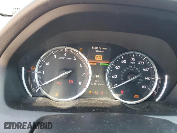2016 Acura TLX Advance with VIN 19UUB2F77GA005343, listed as a Copart auction lot 71362304 with 124,115 mi miles and Salvage title. Bid and sale history available at DreamBid. Image 9.